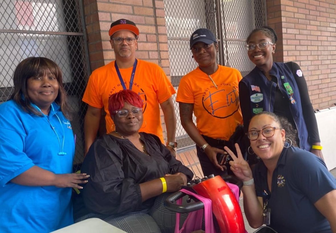 A healthcare professional supporting a patient